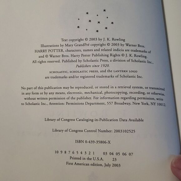 Vintage Book "Harry Potter and the Order of the Phoenix" - J. K. Rowling… - Picture 8 of 9